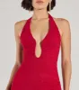 Kindra High-Slit Mermaid Halter Dress sold by Windsor