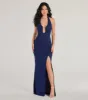 Kindra High-Slit Mermaid Halter Dress sold by Windsor