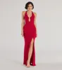 Kindra High-Slit Mermaid Halter Dress sold by Windsor