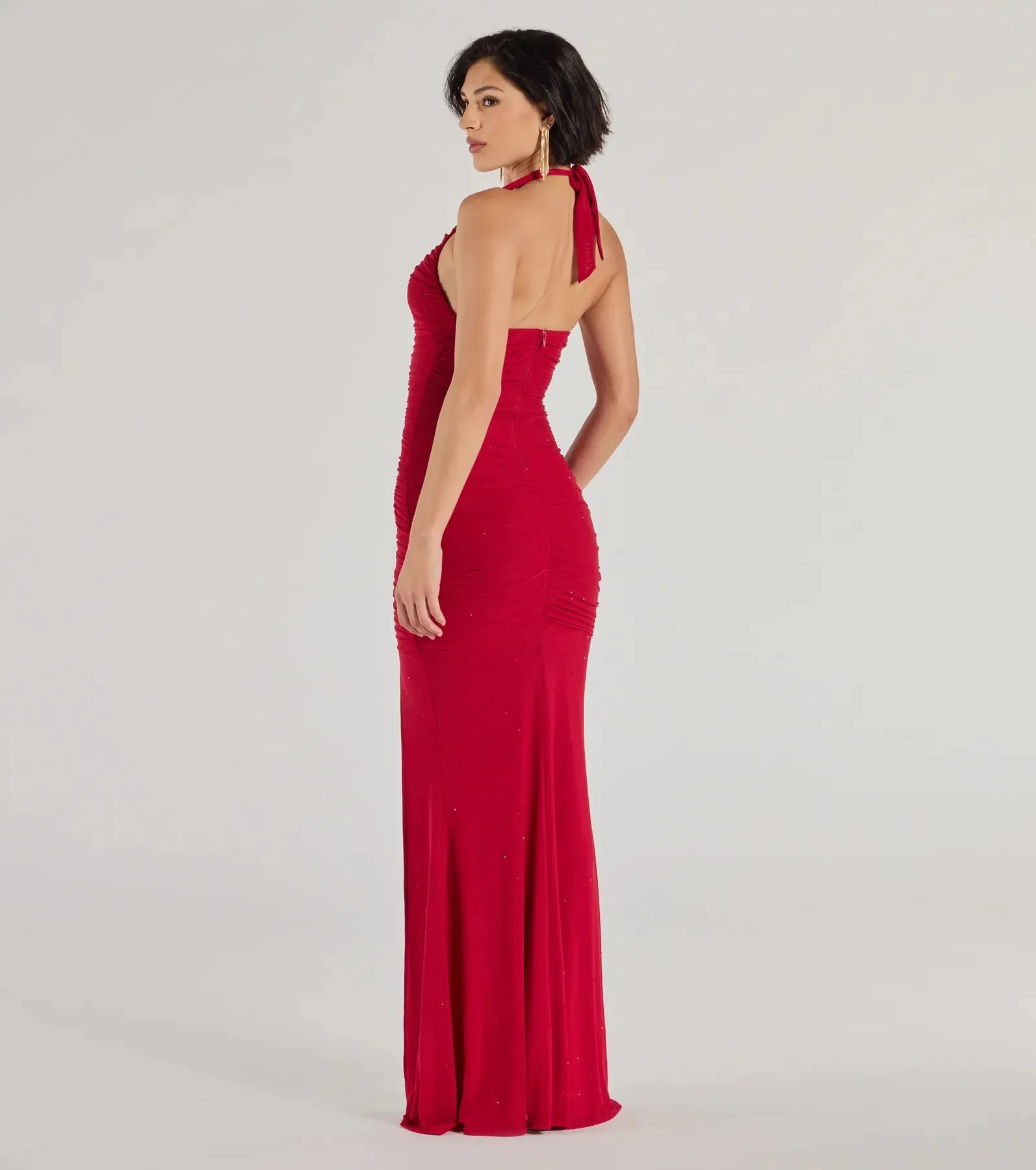 Kindra High-Slit Mermaid Halter Dress sold by Windsor product image thumbnail 2