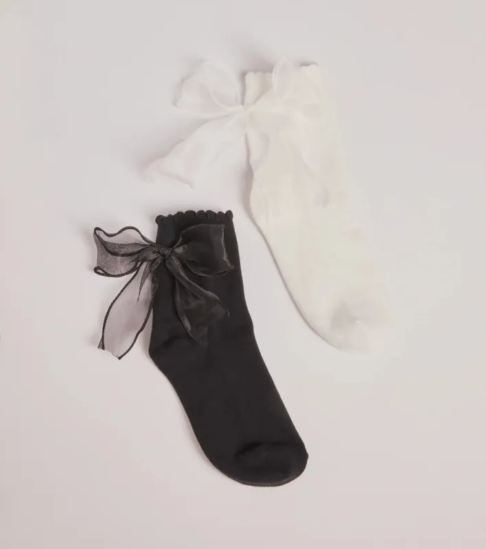 Endlessly Chic Bow Sock Two-Pack sold by Windsor