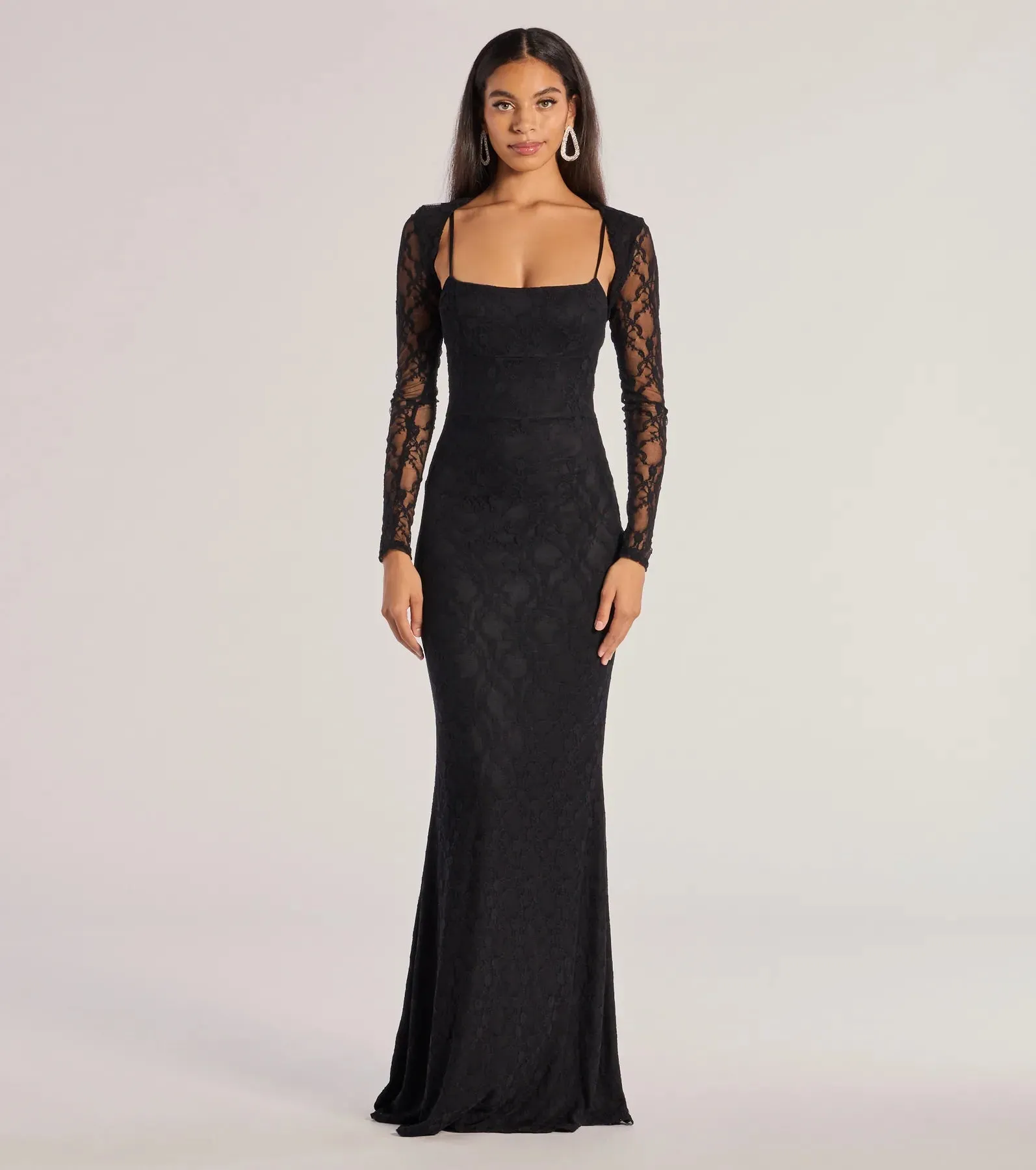 Adele Sleeveless Lace Mermaid Dress With Bolero sold by Windsor