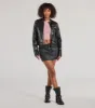 Serving Sleek Faux Leather Cargo Mini Skort sold by Windsor