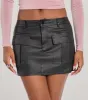 Serving Sleek Faux Leather Cargo Mini Skort sold by Windsor