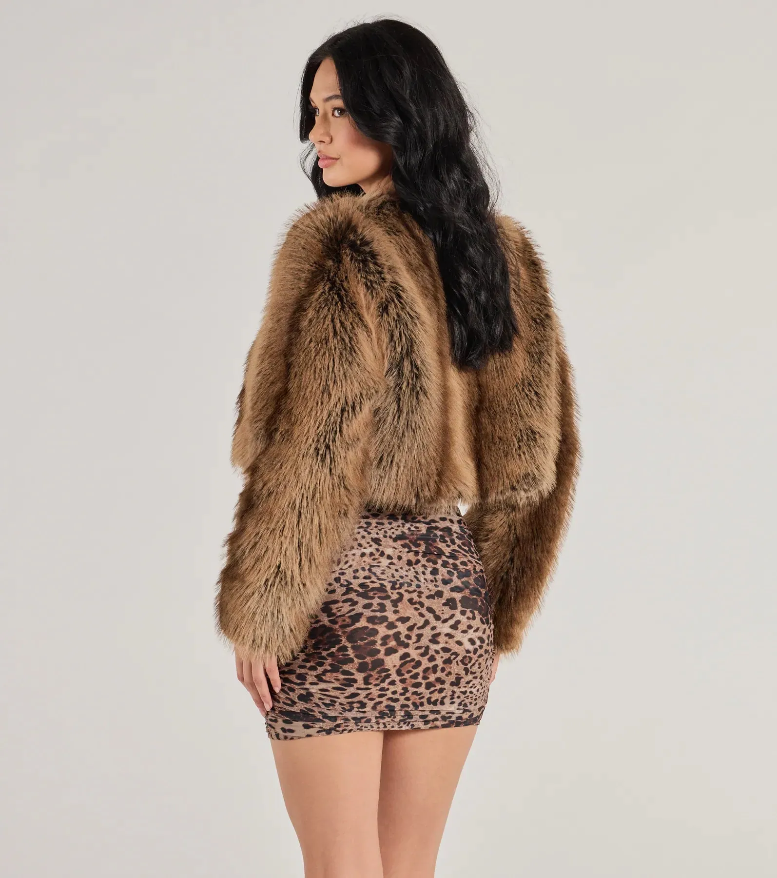 Untamed Luxe Cropped Faux Fur Jacket sold by Windsor product image thumbnail 2