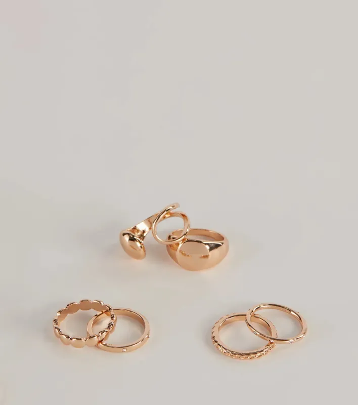Bold Six Pack Ring Set sold by Windsor