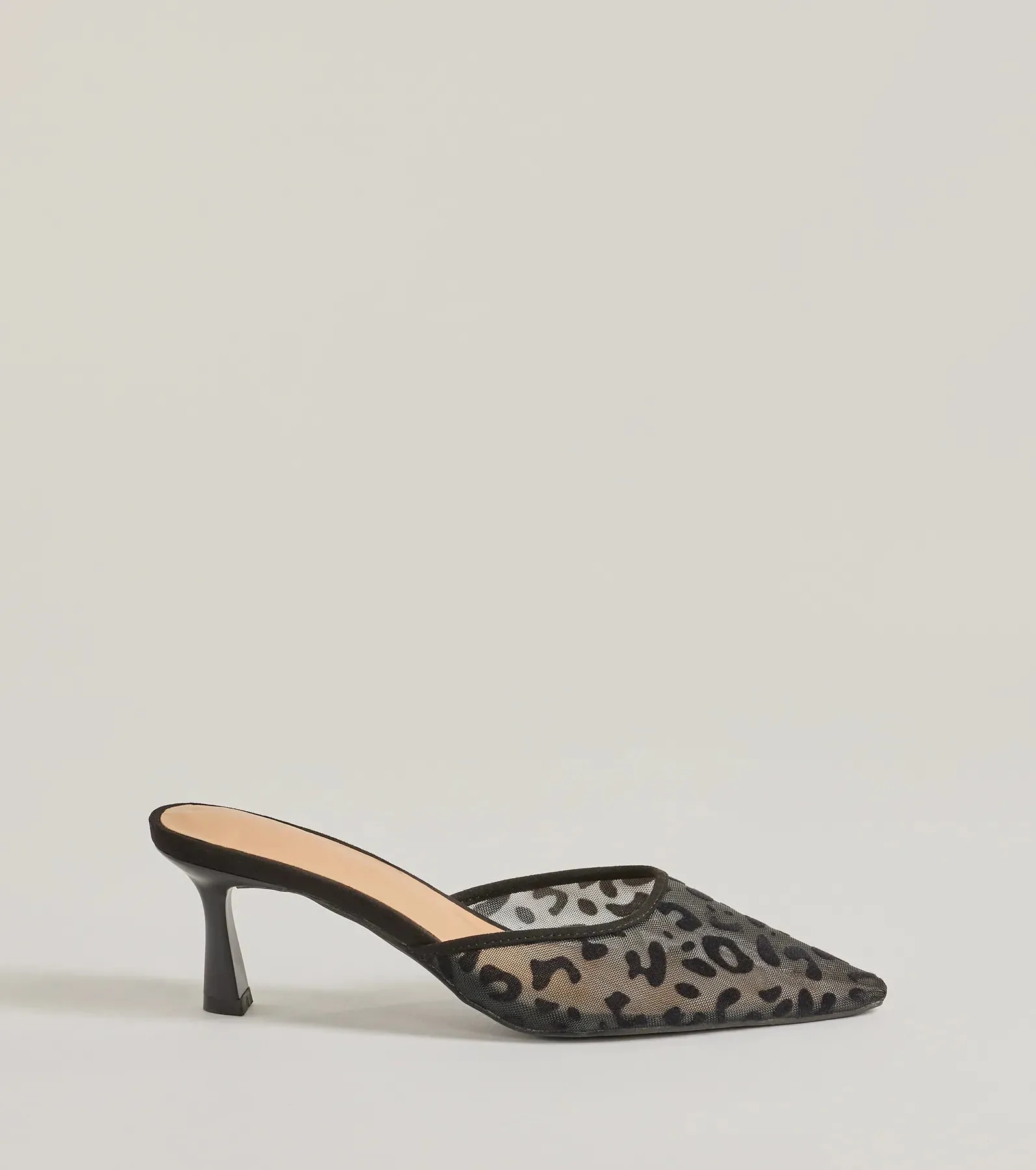 Fierce Moment Leopard Print Kitten Heeled Mules sold by Windsor product image thumbnail 2