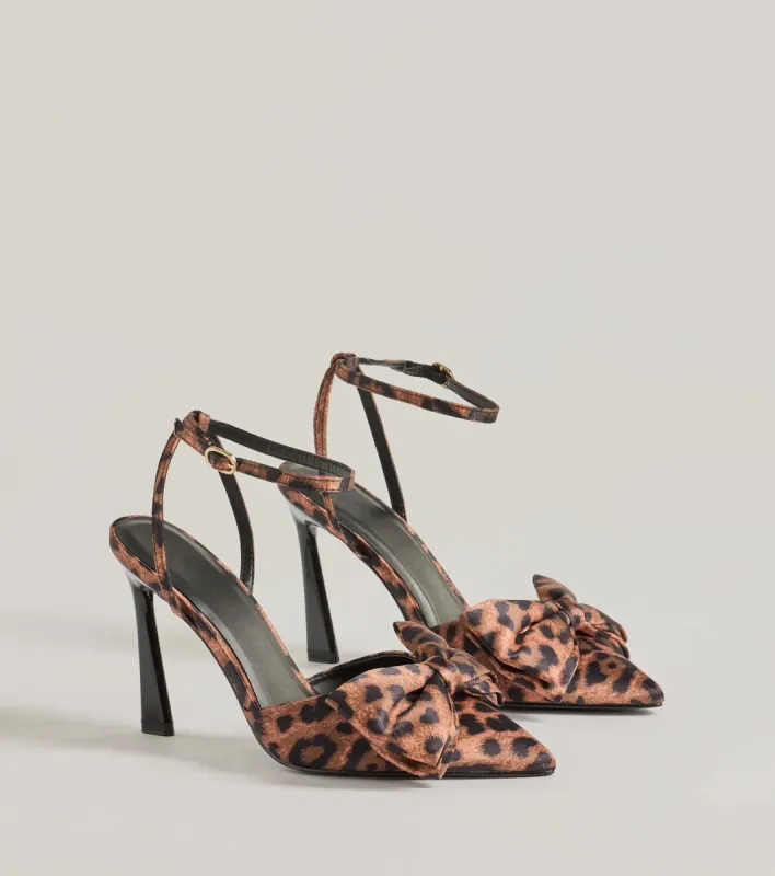 Sassy Strut Leopard Print Bow Stiletto Heels sold by Windsor