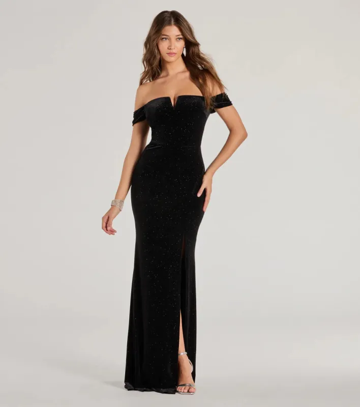 Alayna Velvet Off-The-Shoulder Mermaid Dress sold by Windsor