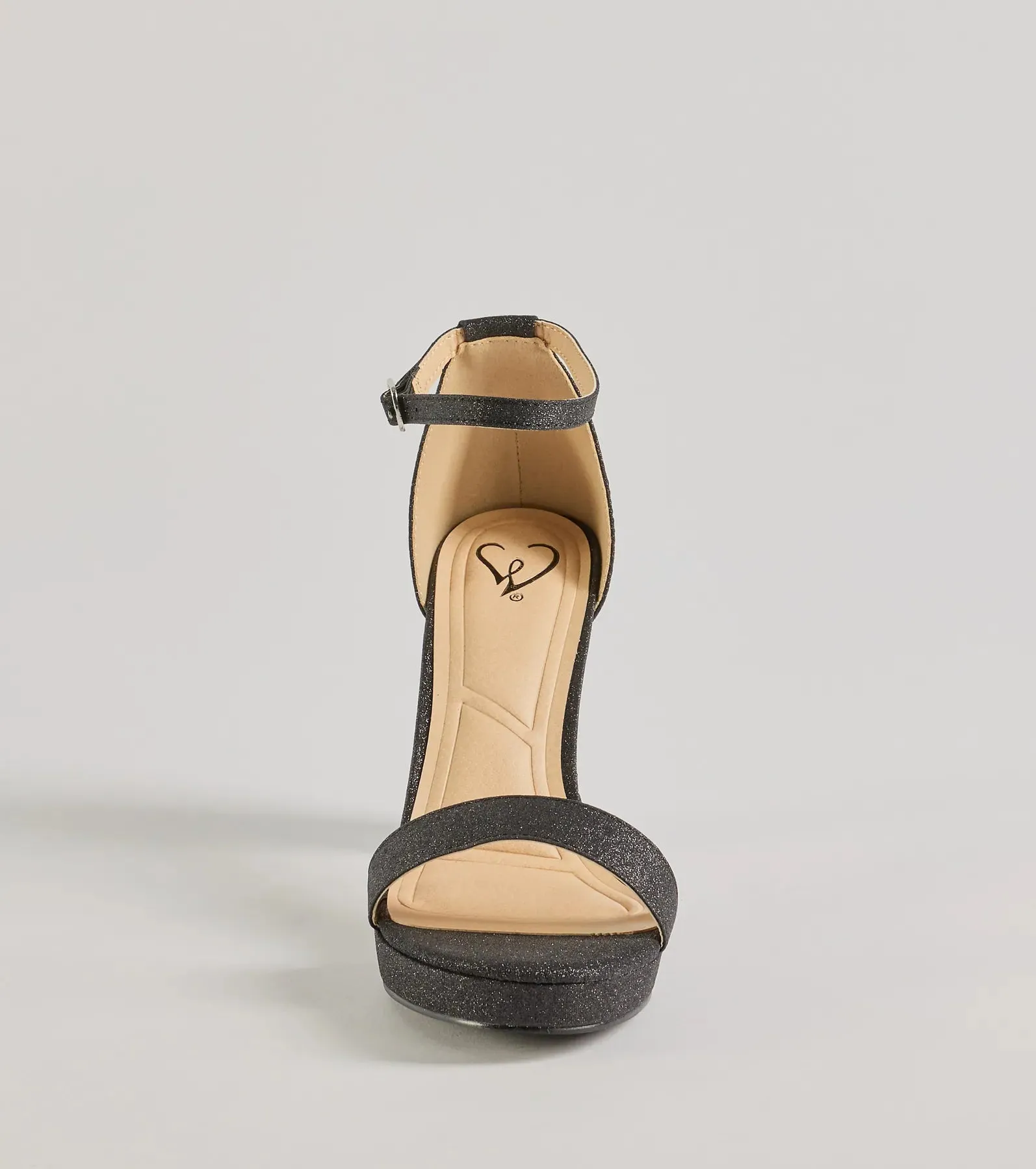 Sparkle And Glow Glitter Mesh Platform Heels sold by Windsor product image thumbnail 3