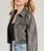 Edgy Attitude Distressed Faux Leather Jacket sold by Windsor