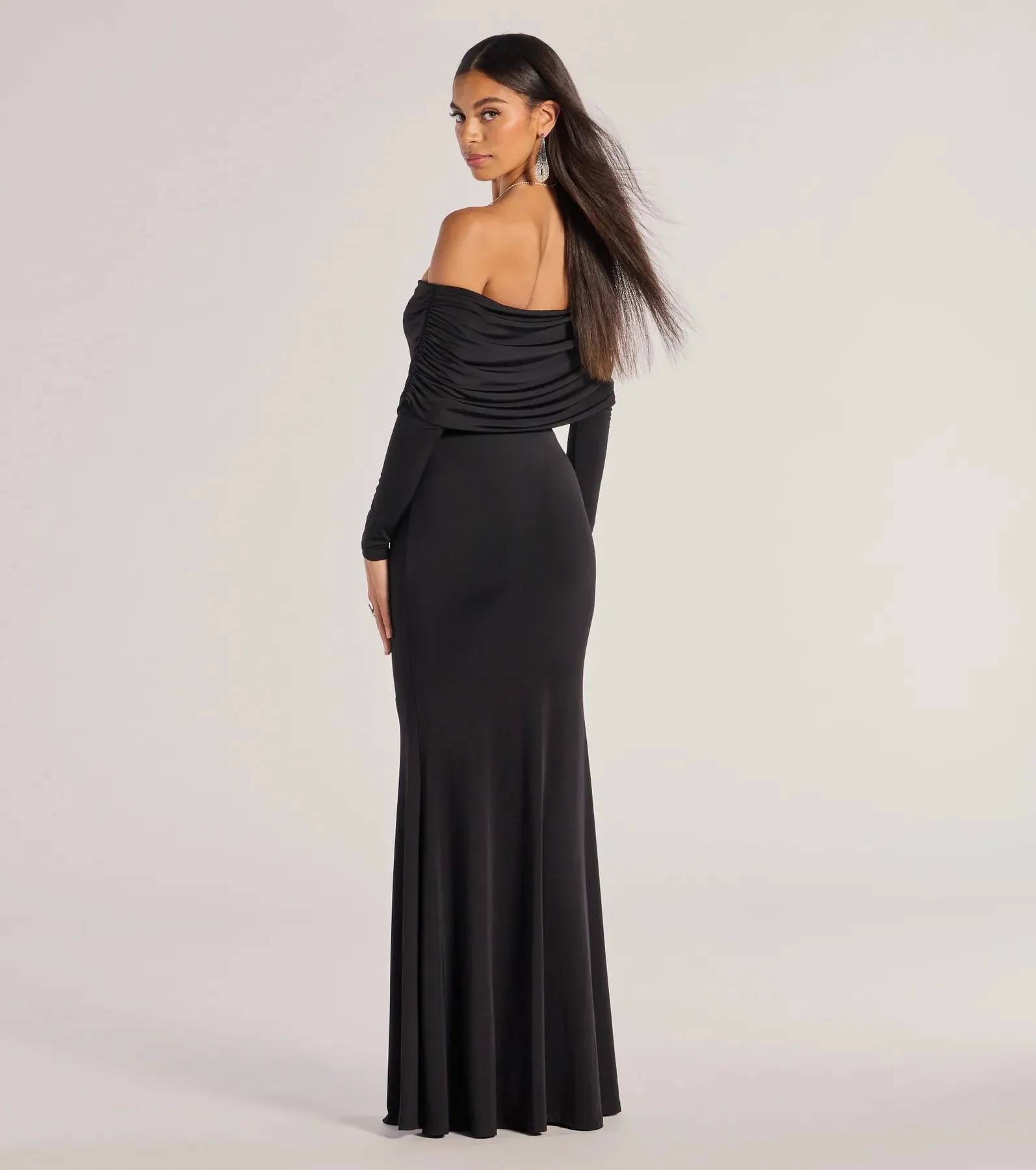Carmen Off-The-Shoulder Long Sleeve Mermaid Dress sold by Windsor product image thumbnail 2