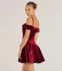 Andie Velvet Drop Waist Skater Dress sold by Windsor