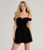 Andie Velvet Drop Waist Skater Dress sold by Windsor