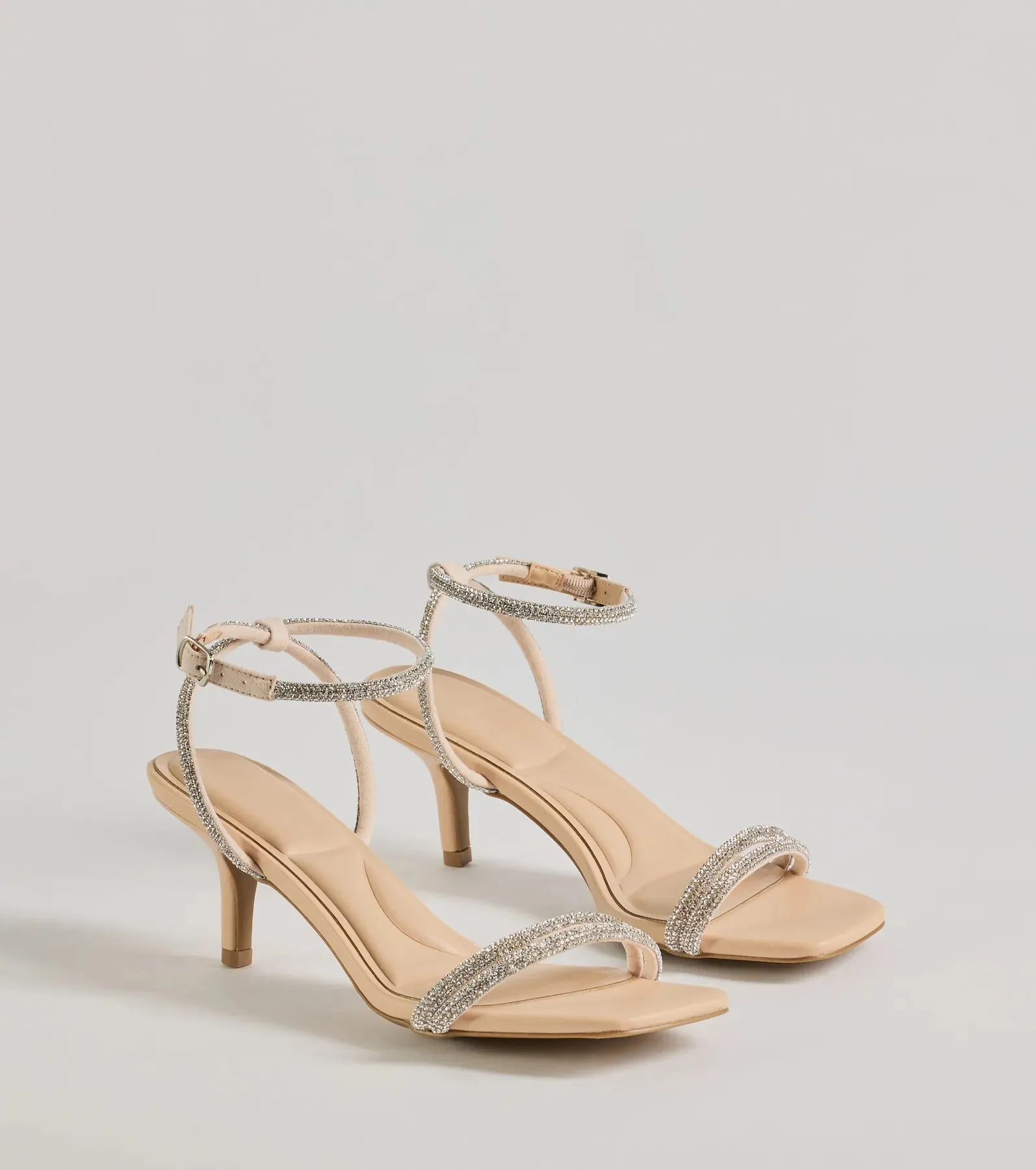 Chic Glamour Rhinestone Strappy Stiletto Kitten Heels sold by Windsor product image thumbnail 5