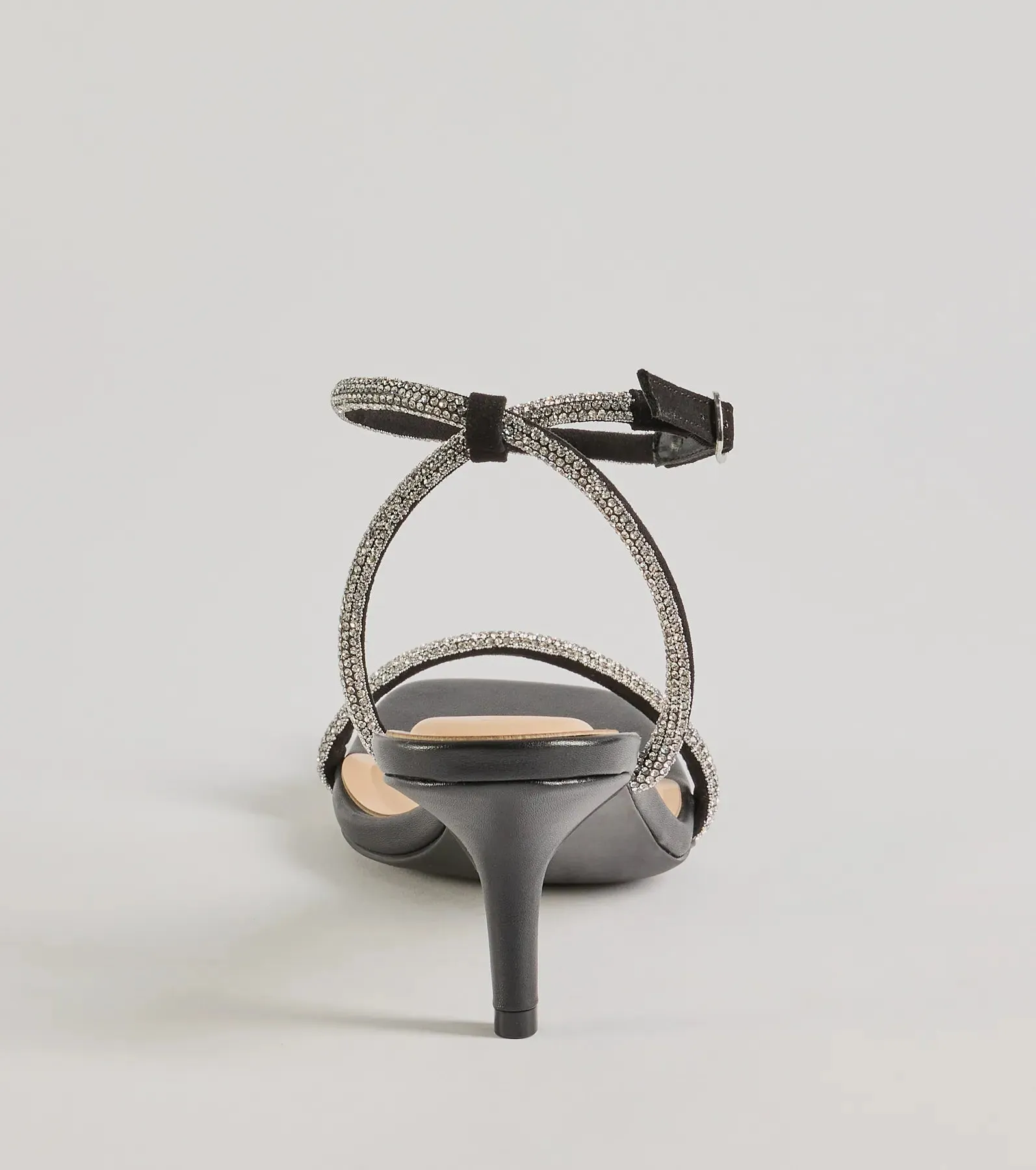 Chic Glamour Rhinestone Strappy Stiletto Kitten Heels sold by Windsor product image thumbnail 4