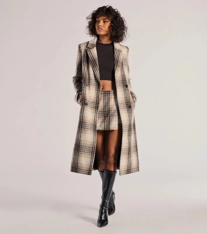 Classic Charm Plaid Trench Coat sold by Windsor