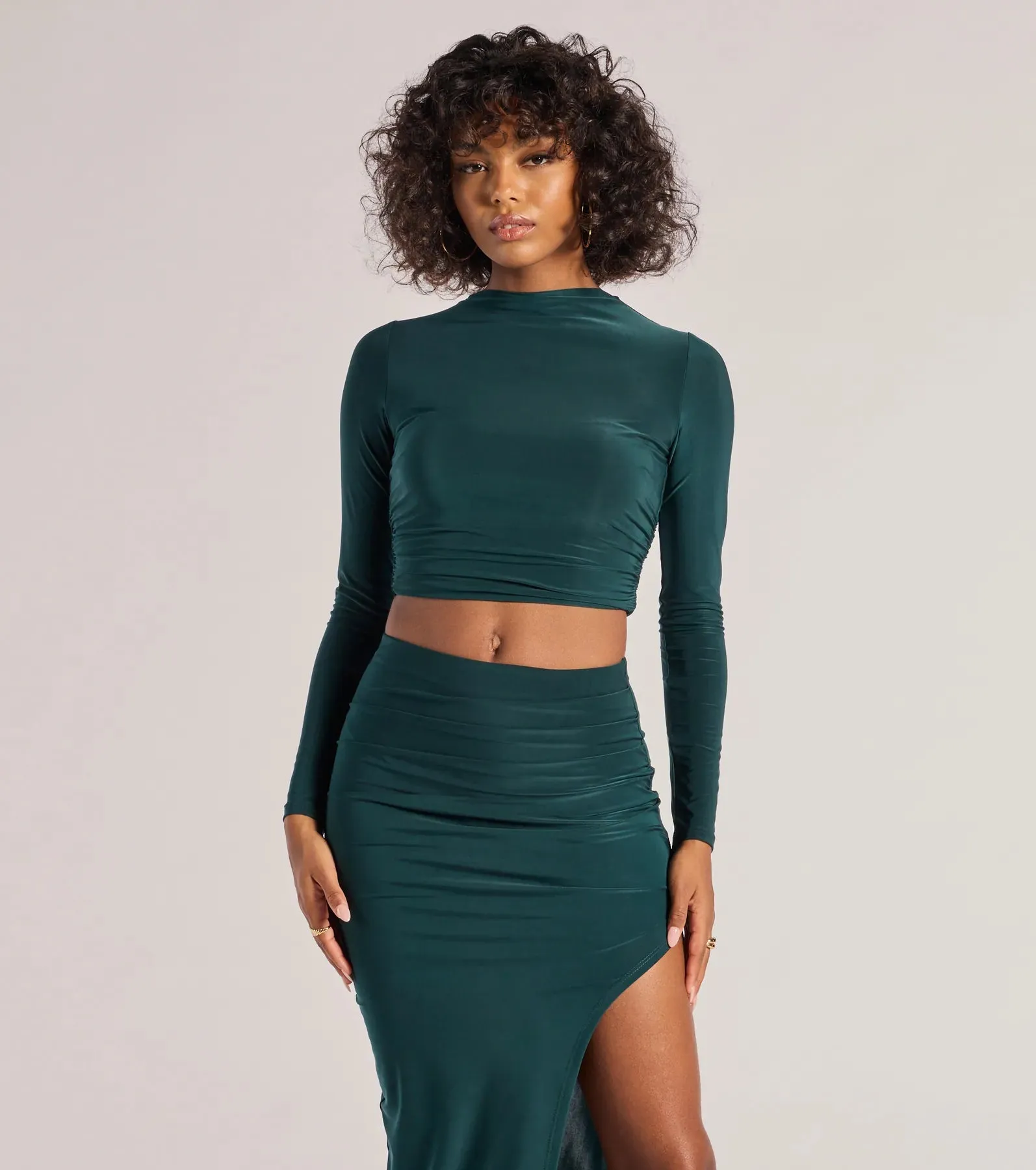 Bold Staple Long Sleeve Crop Top sold by Windsor