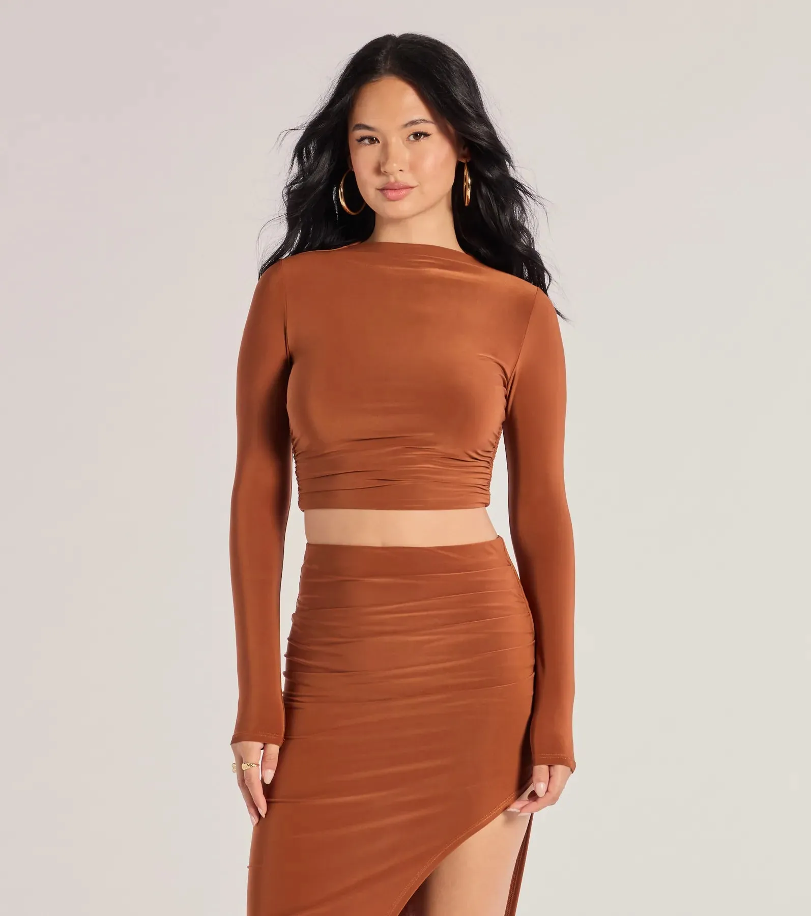 Bold Staple Long Sleeve Crop Top sold by Windsor product image thumbnail 5