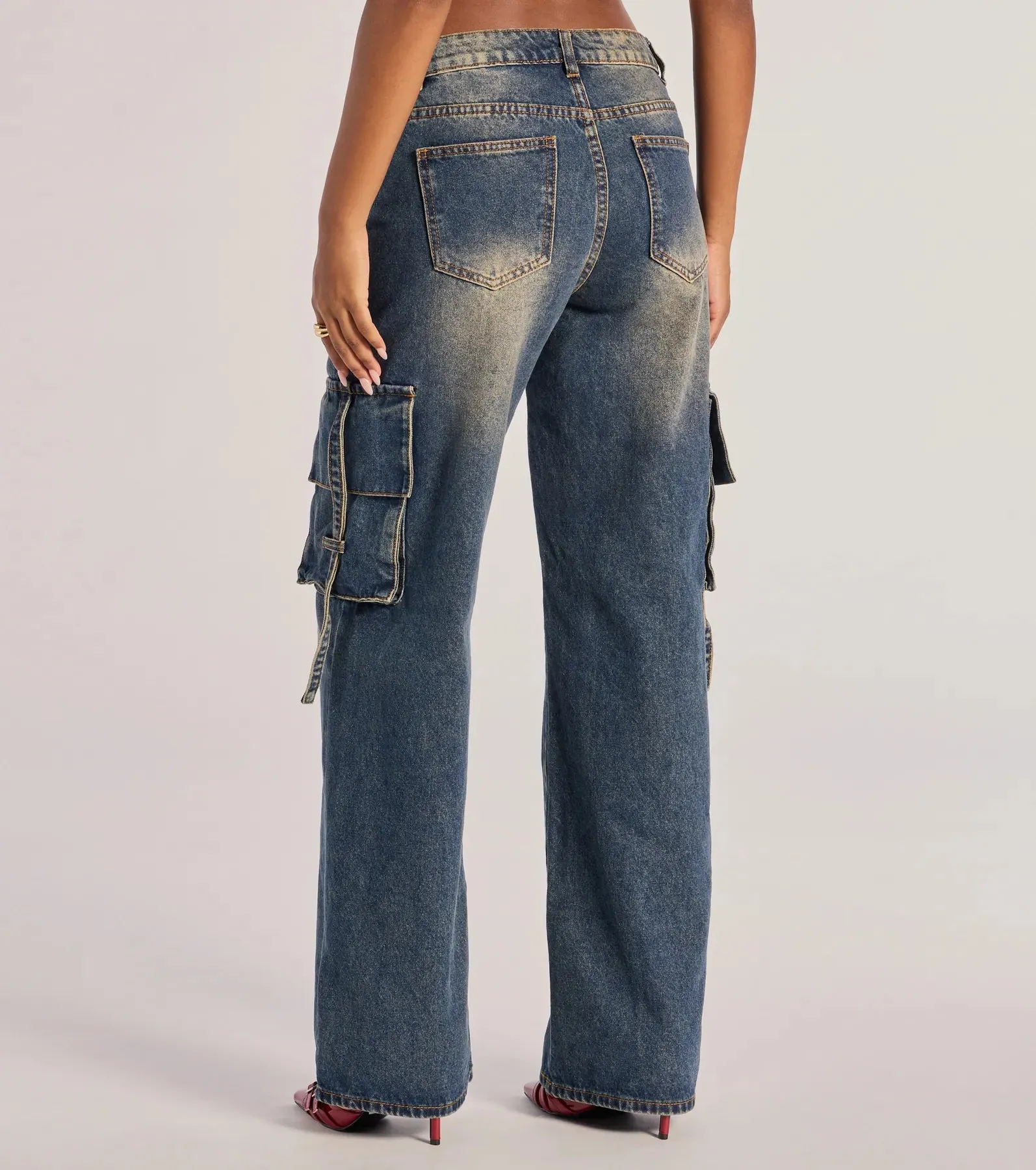 Trendsetter High-Rise Wide-Leg Cargo Jeans sold by Windsor product image thumbnail 2