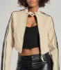 Cool Girl Chic Striped Faux Leather Jacket sold by Windsor