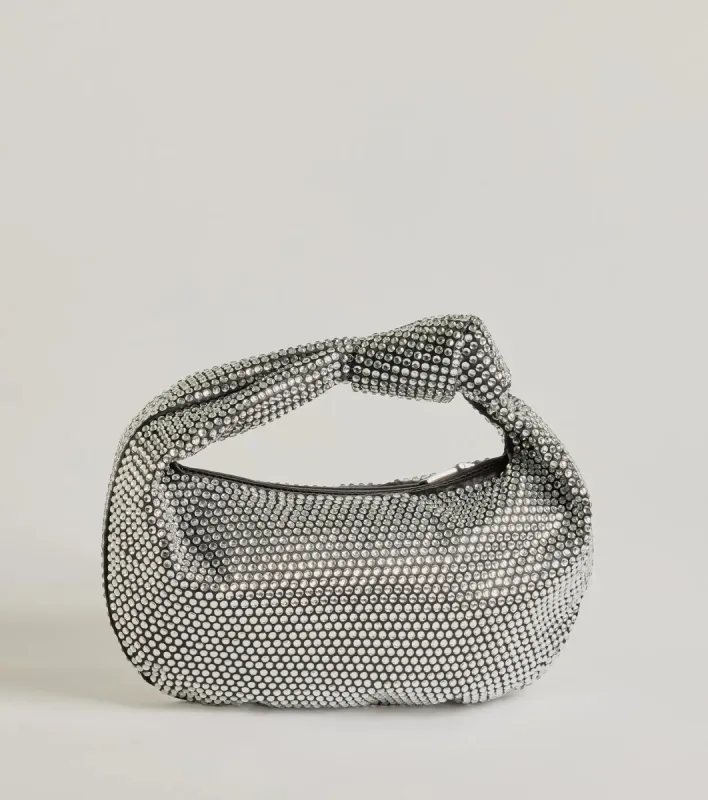 Twinkle Glam Rhinestone Knot Handbag sold by Windsor