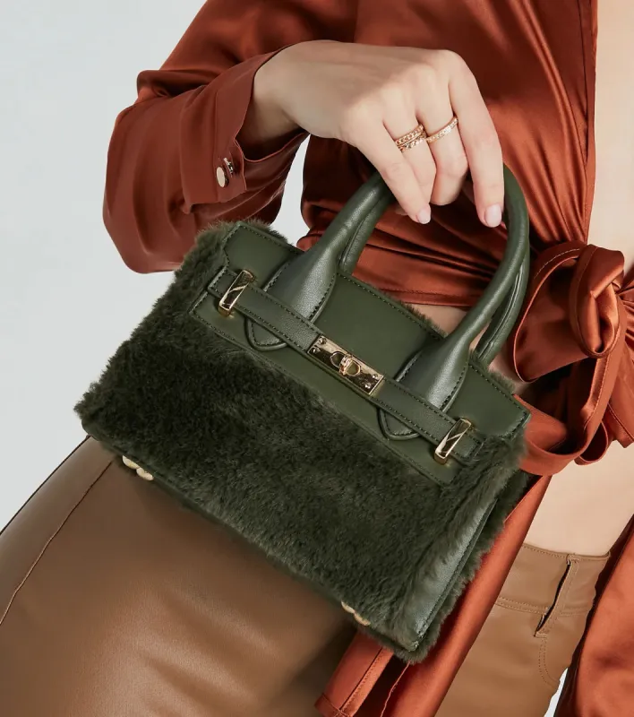 Plush Perfection Faux Fur Handbag sold by Windsor