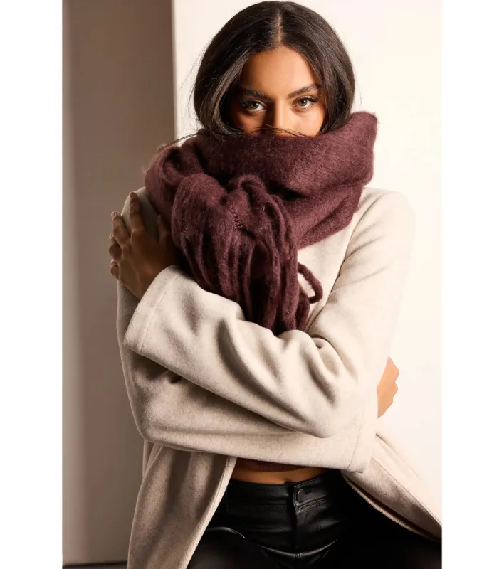 Layered In Luxe Oversized Fringe Scarf sold by Windsor