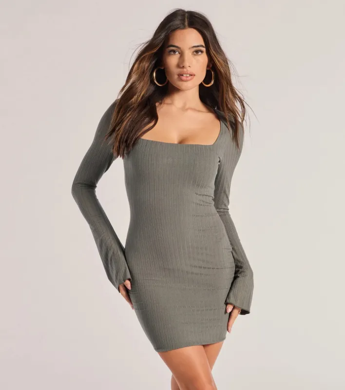 Casual Perfection Long Sleeve Knit Mini Dress sold by Windsor