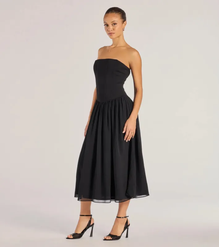 Stylish Moment Drop Waist A-Line Midi Dress sold by Windsor