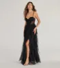 Aletta Long Sleeveless Ruffled A-Line Dress sold by Windsor