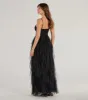 Aletta Long Sleeveless Ruffled A-Line Dress sold by Windsor