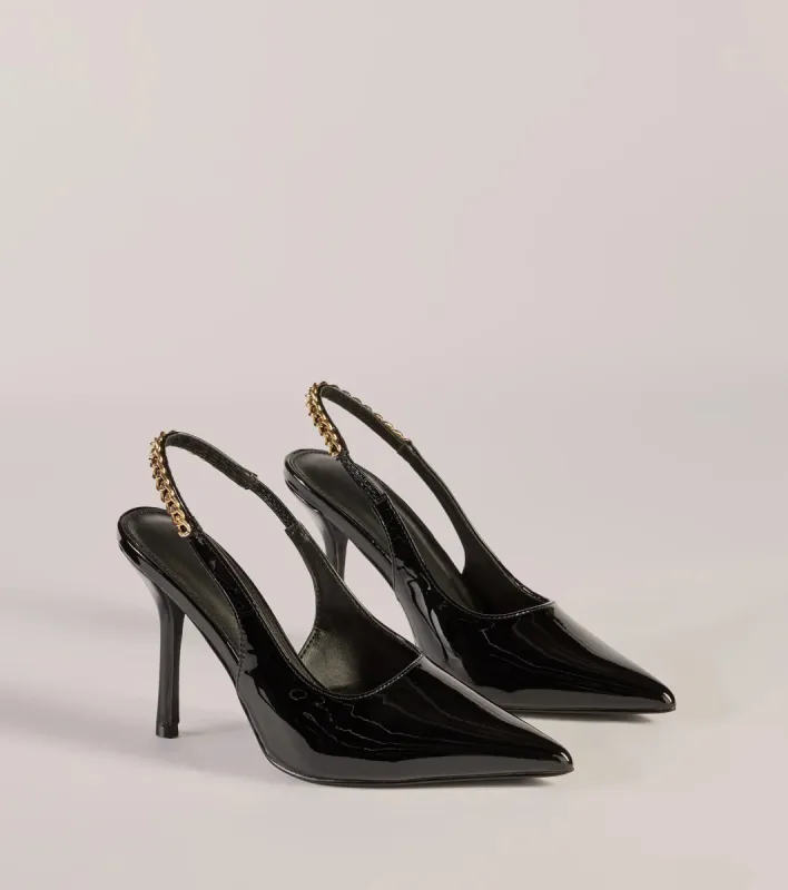 Sleek Strut Slingback Stiletto Pumps sold by Windsor