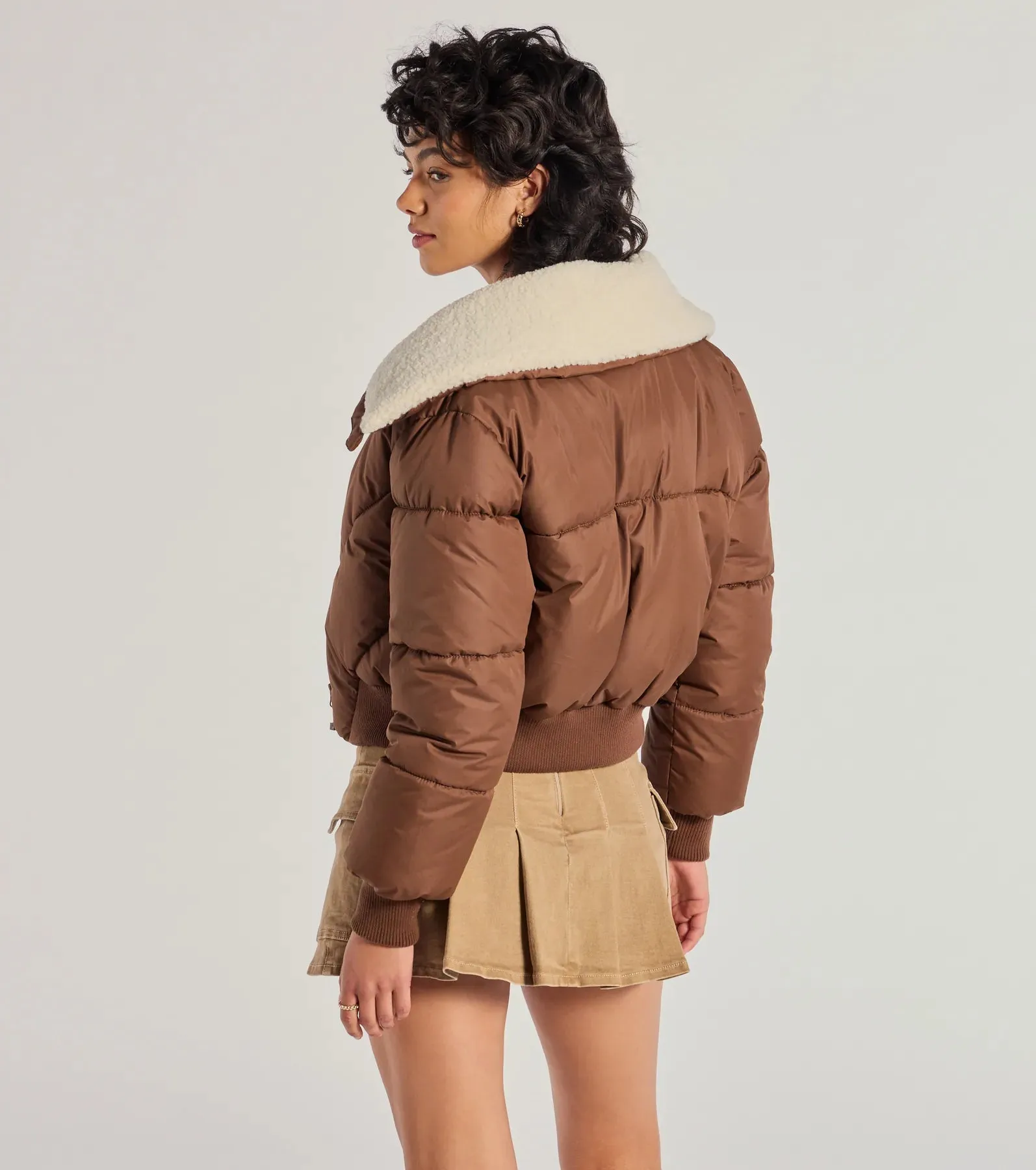 Cozy Trendsetter Sherpa Collar Puffer Jacket sold by Windsor product image thumbnail 2