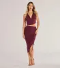 Sculpted Chic Ruched Midi Skirt sold by Windsor
