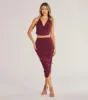 Sculpted Chic Ruched Halter Top sold by Windsor