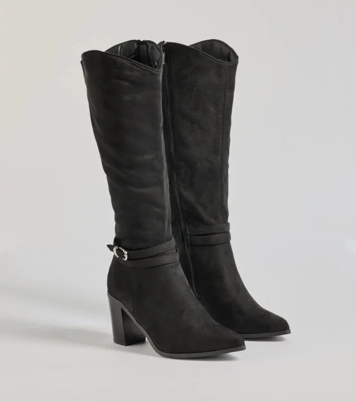 Fab Slay Buckle Strap Under-The-Knee Boots sold by Windsor