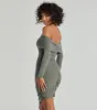 Flawless Style Knit Off-The-Shoulder Long Sleeve Mini Dress sold by Windsor