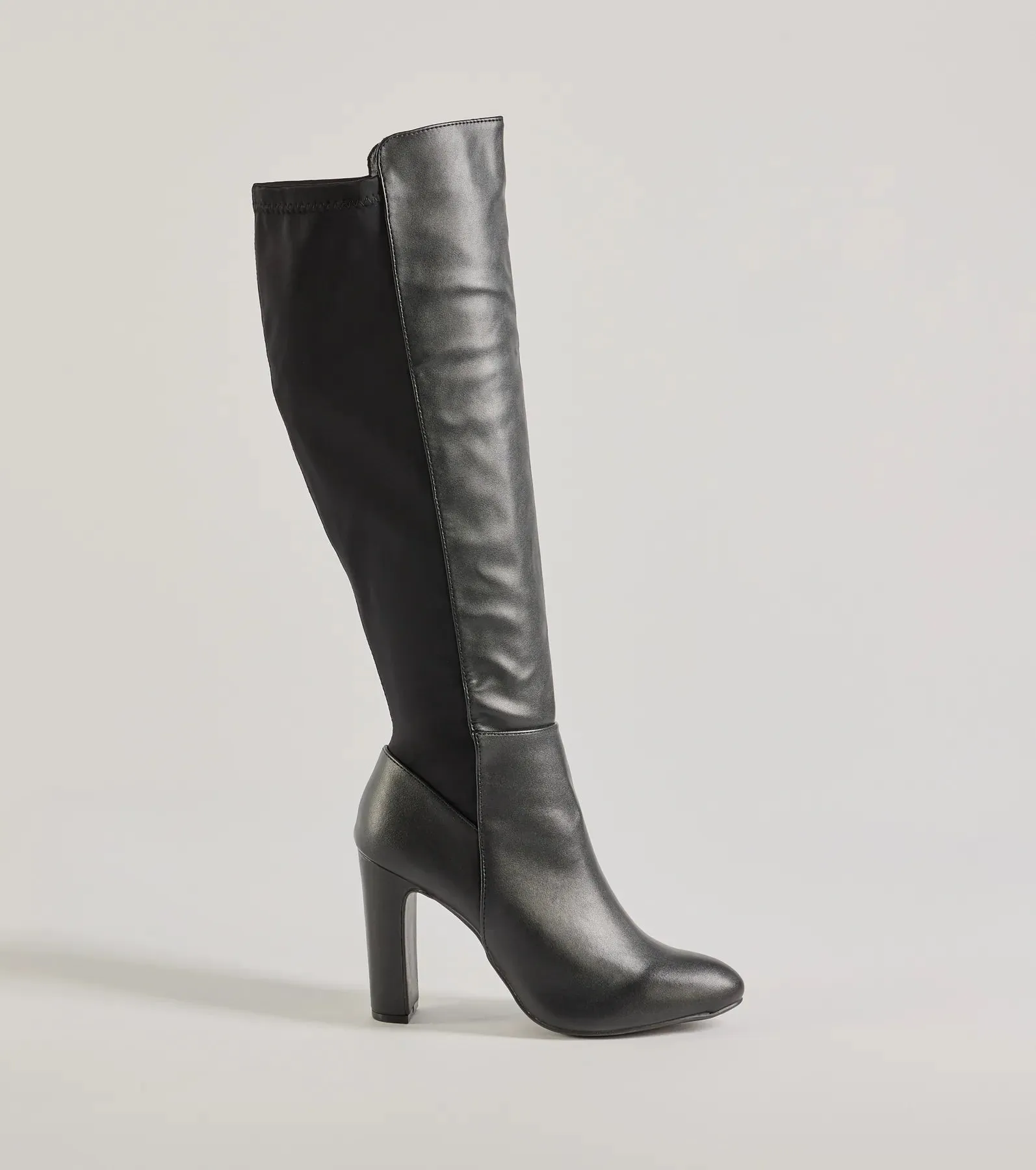 Looking Sleek Under-The-Knee Block Heel Boots sold by Windsor product image thumbnail 2