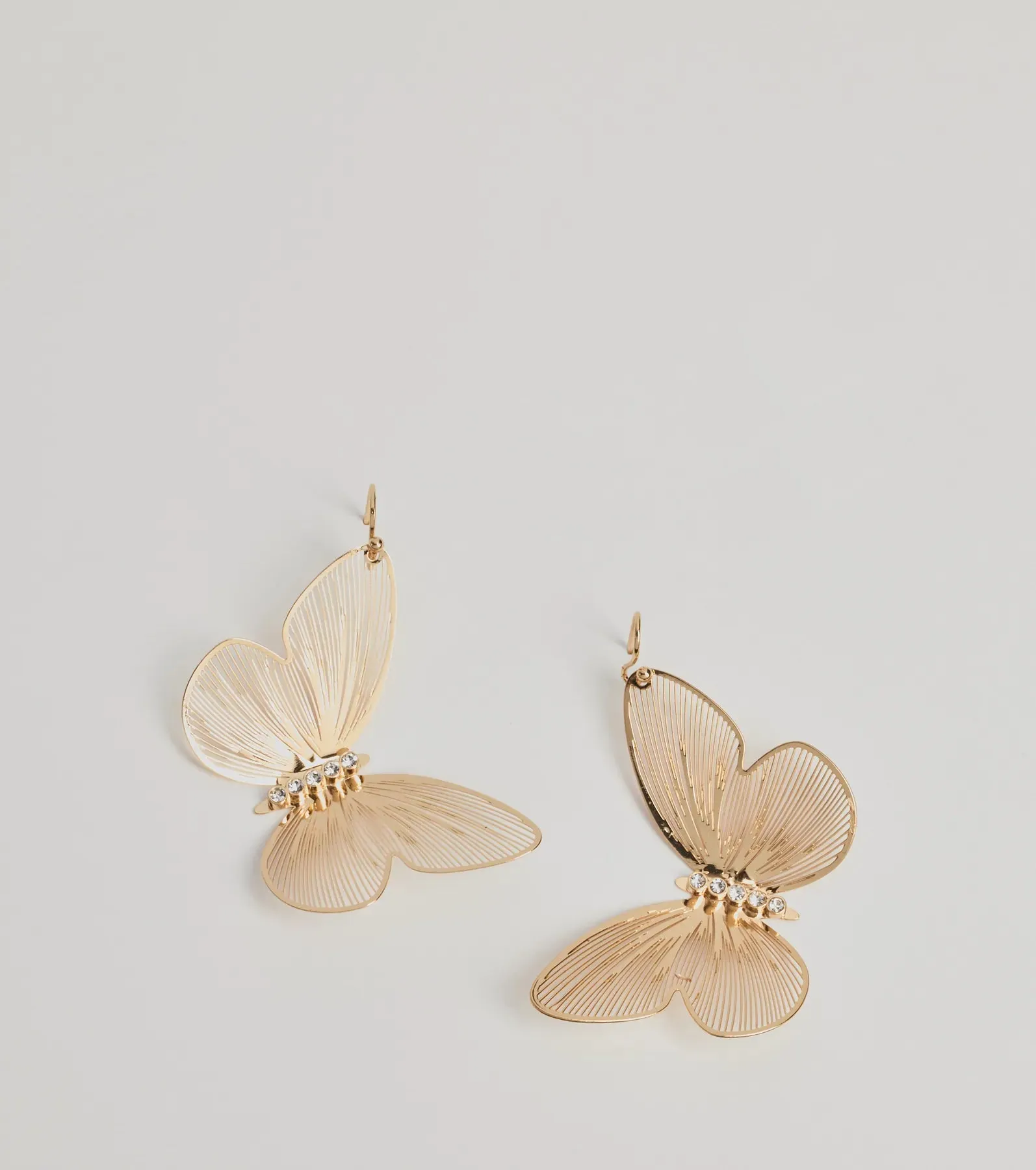 Enchanting Beauty Rhinestone Butterfly Earrings sold by Windsor