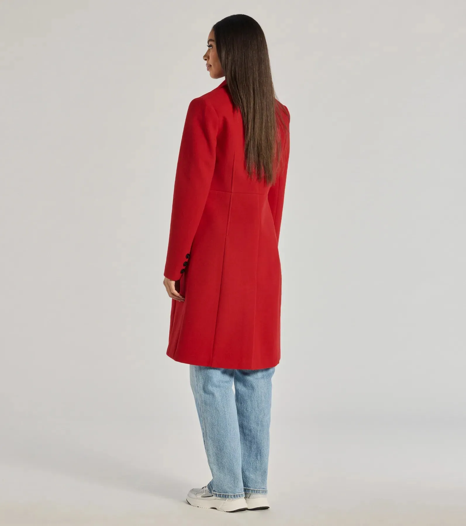 Sophisticated Layers Double-Breasted Faux Wool Trench Cool sold by Windsor product image thumbnail 2