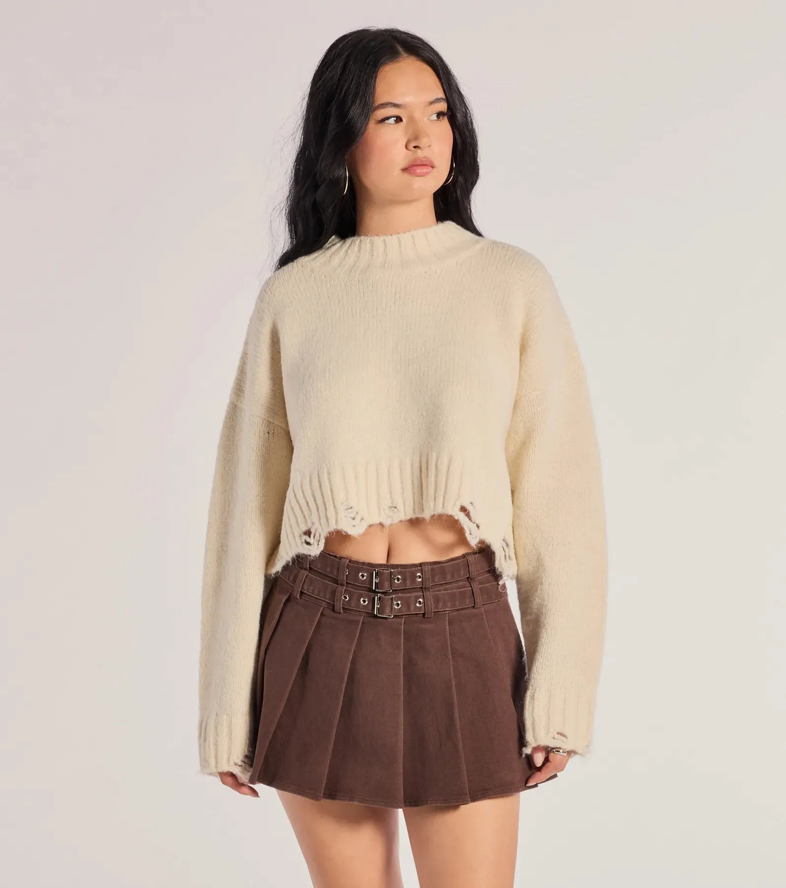 Looking Cool Belted And Pleated Mini Skort sold by Windsor