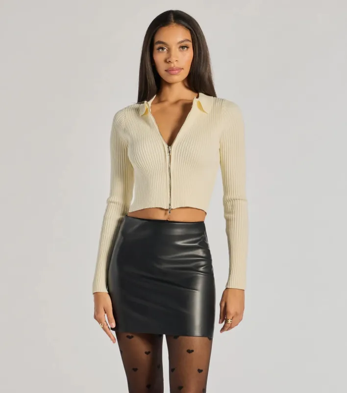 Sleek And Snug Ribbed Knit Sweater Top sold by Windsor
