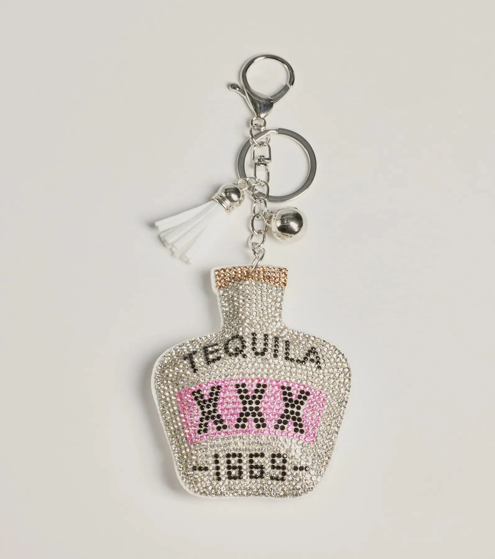 Glitzy Rhinestone Tequila Bottle Bag Charm sold by Windsor