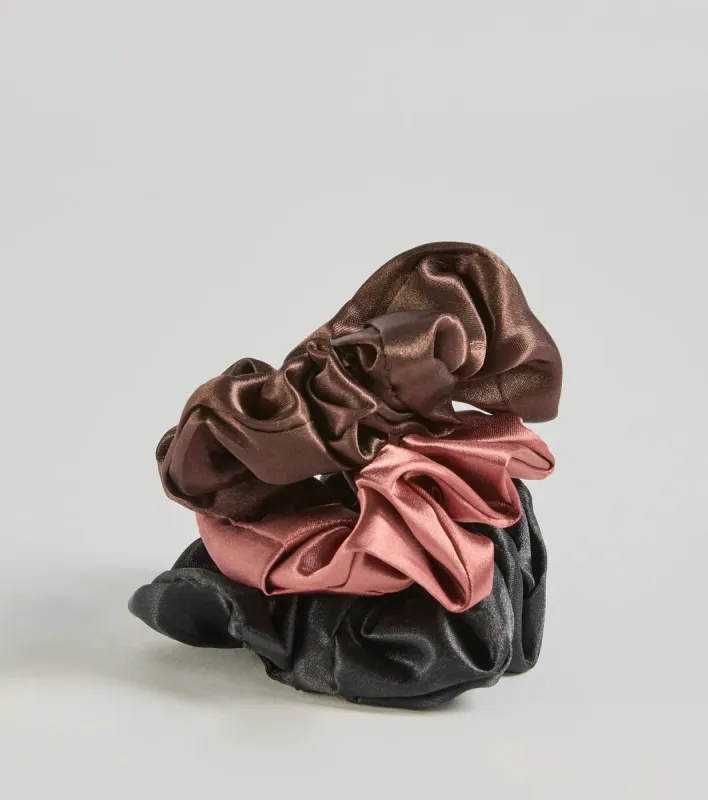 Sleek Tresses Scrunchie Three-Pack Set sold by Windsor