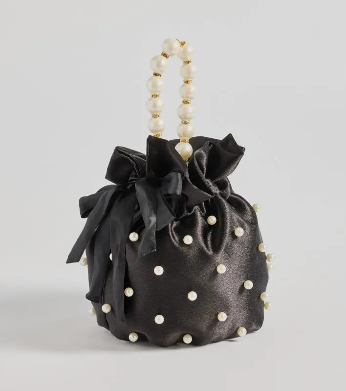 Lady Luxe Faux Pearl Pouch Handbag sold by Windsor