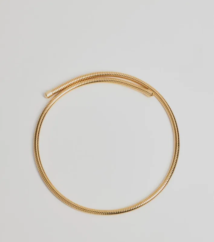 Sleekest Style Coiled Metal Choker Necklace sold by Windsor