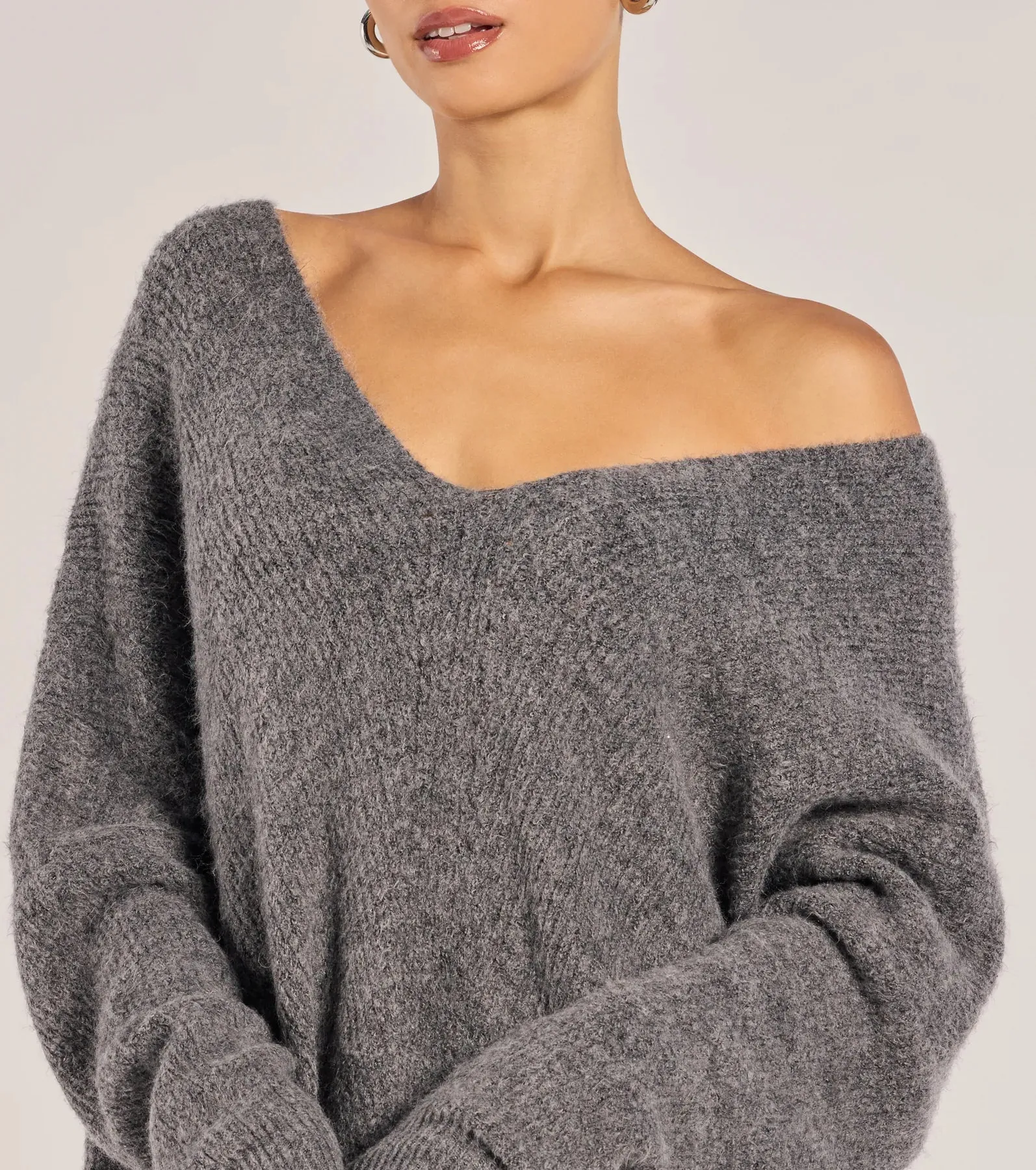 Effortless And Cozy Knit Long Sleeve Oversized Sweater sold by Windsor product image thumbnail 5
