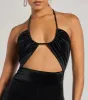 Here To Party Glitter Knit Cutout Jumpsuit sold by Windsor