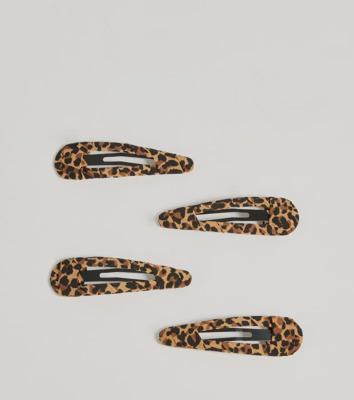 Wildly Chic Leopard Print Hair Clip Multipack sold by Windsor